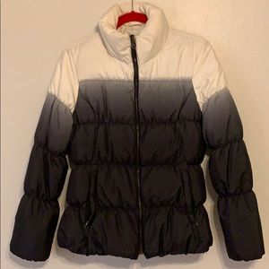 Michael Kors winter black and white ombré coat